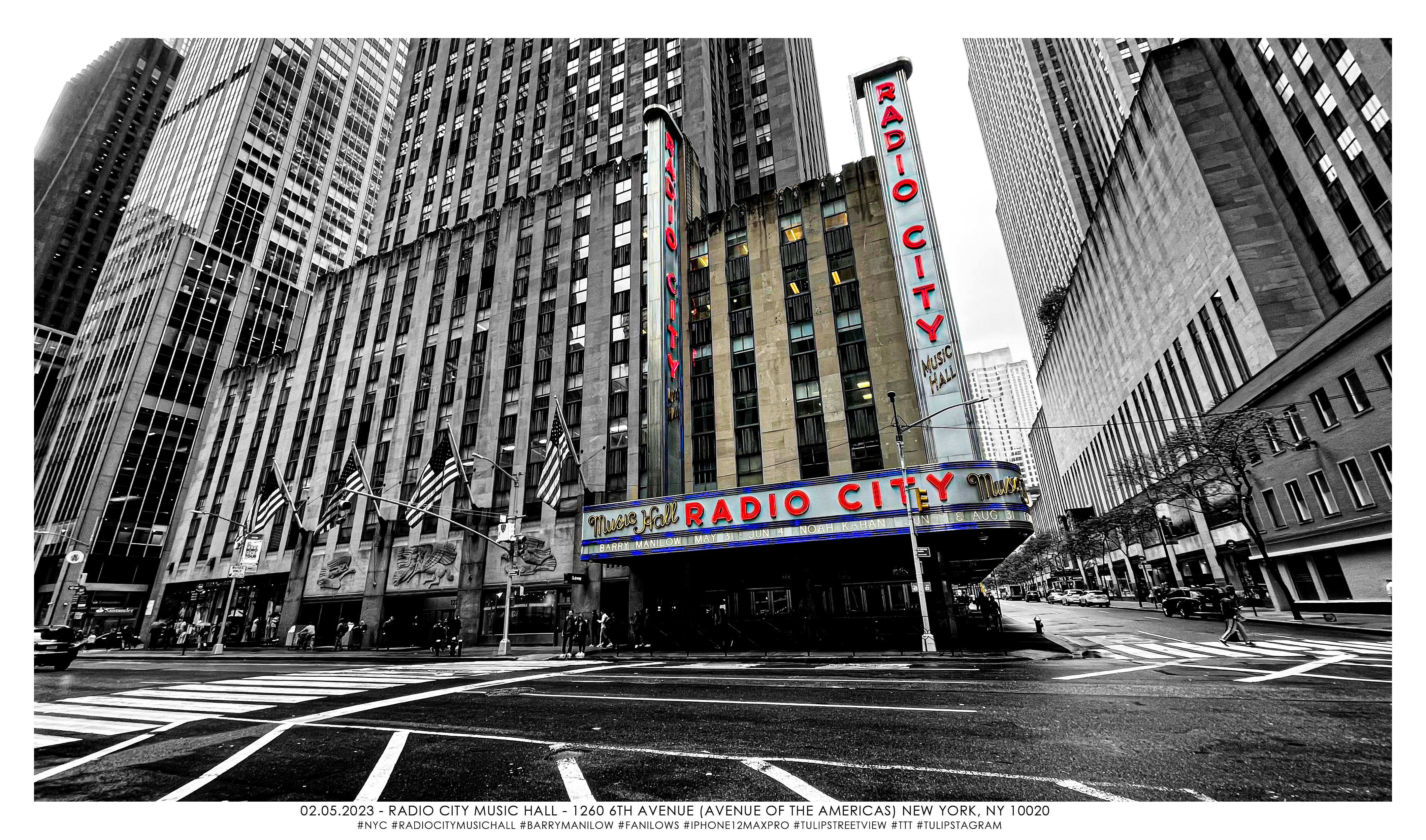 02.05.2023 - Radio City Music Hall - 1260 6th Avenue (Avenue of the Americas) New York, NY 10020 #NYC #Radiocitymusichall #Barrymanilow #Fanilows #iphone12maxpro #Tulipstreetview #TTT #Tulipstagram