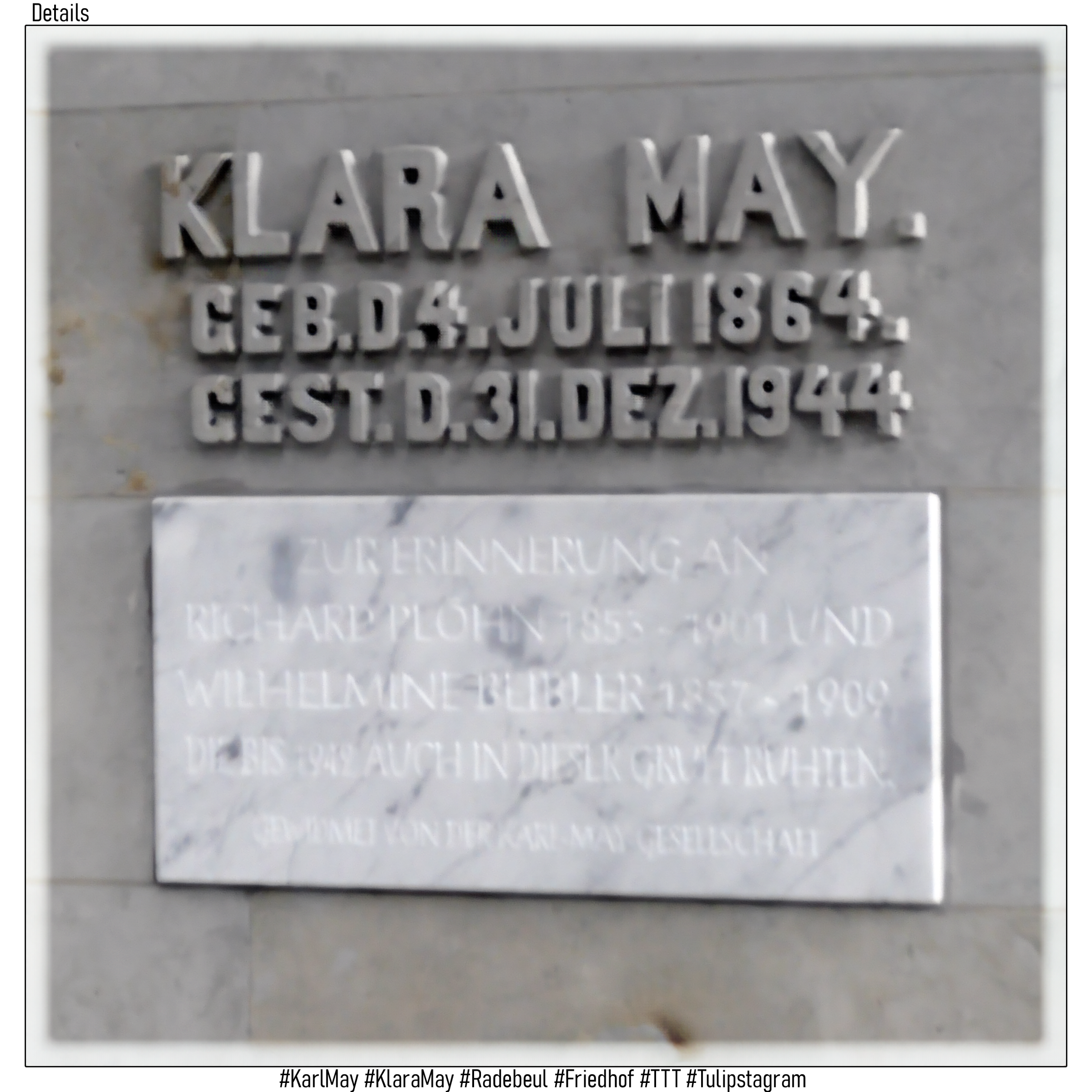 Am Grab von Karl und Klara May - #KarlMay #KlaraMay #Radebeul #Friedhof #TTT #Tulipstagram
